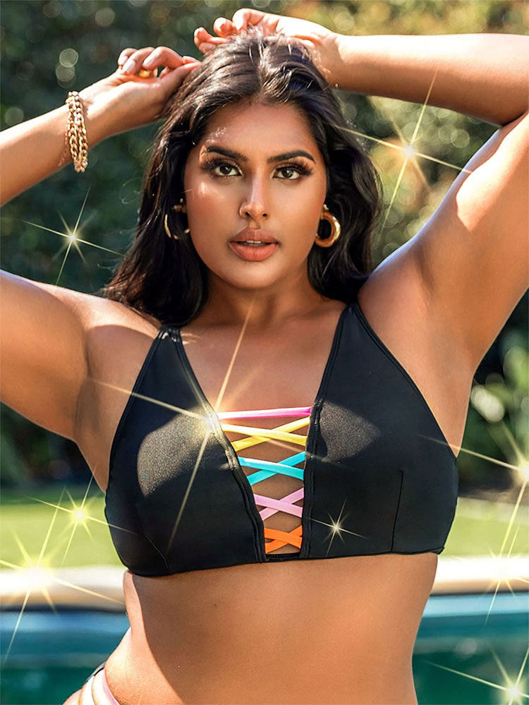 Damen Bikinioberteil mit stylischem Schnür-Design Echo Archiv