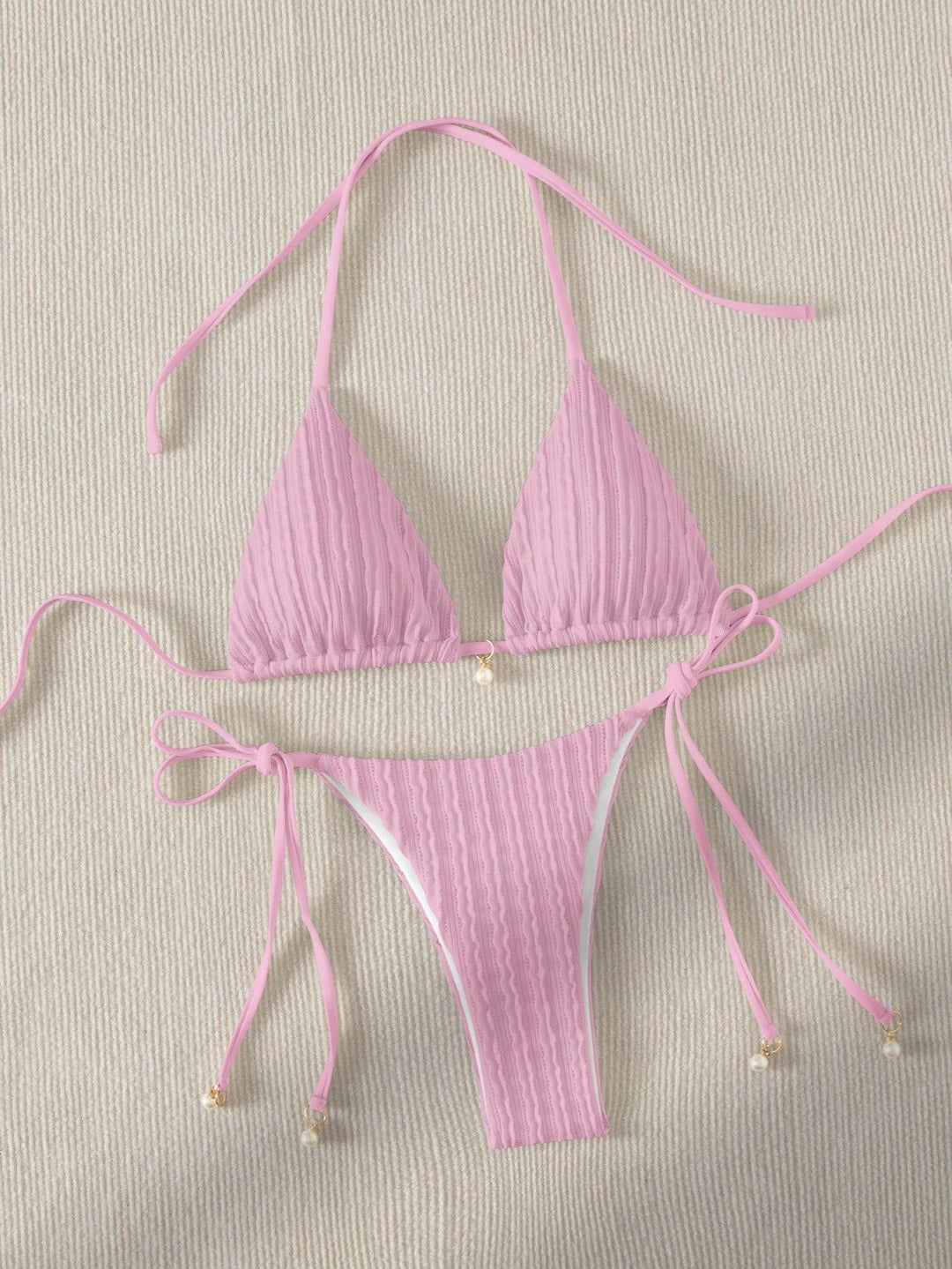 Damen Triangle-Bikini mit strukturiertem Design und verstellbaren Trägern Echo Archiv