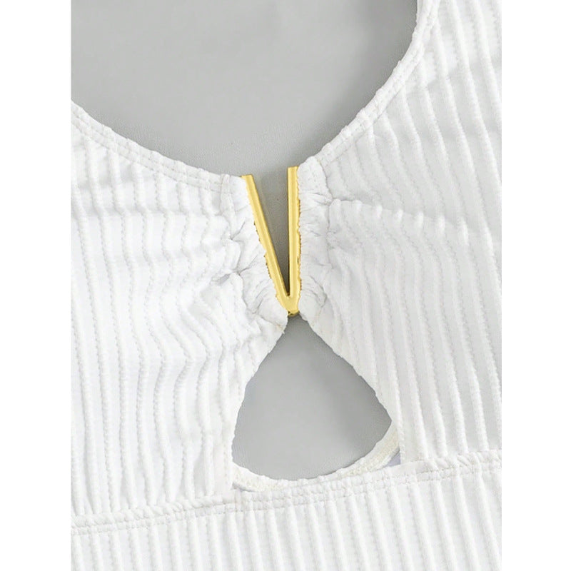 Damen High-Waist Badeanzug mit Cut-Out Echo Archiv