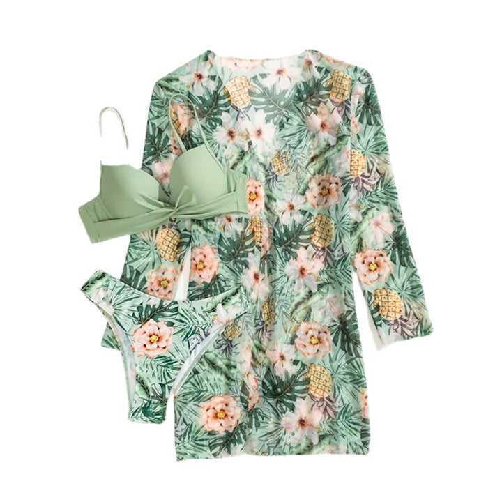 Damen Bikini-Set mit floralem Kimono Echo Archiv