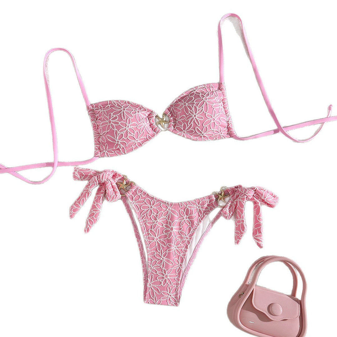 Damen Push-Up Bikini mit verspielten Blütenakzenten Echo Archiv
