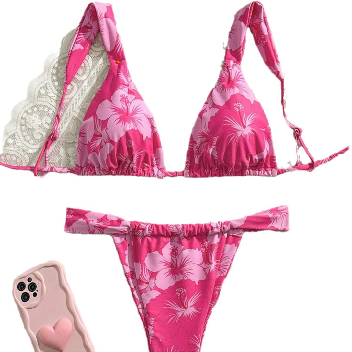 Damen Triangel-Bikini mit verspieltem Mustermix Echo Archiv