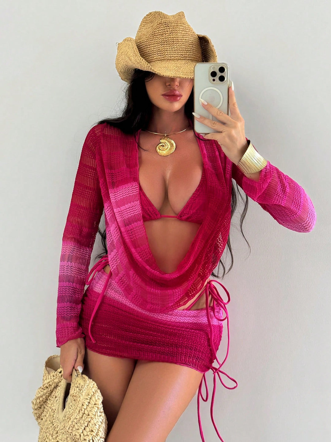 Damen Strandkleid mit modernem Schnitt und verstellbaren Raffung Echo Archiv