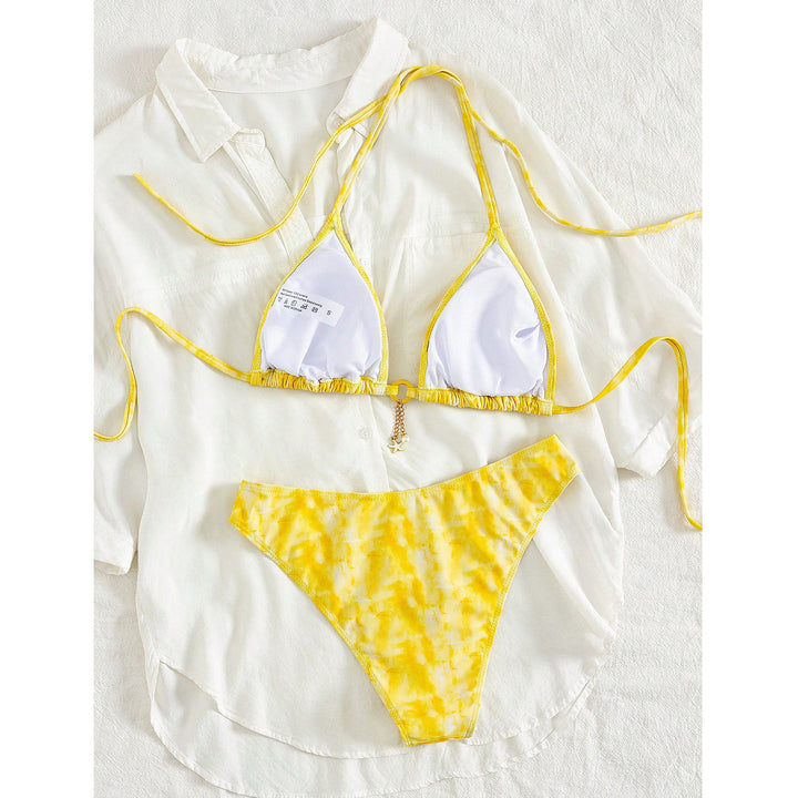 Damen Triangel-Bikini mit Raffungen und modischem Detail Echo Archiv