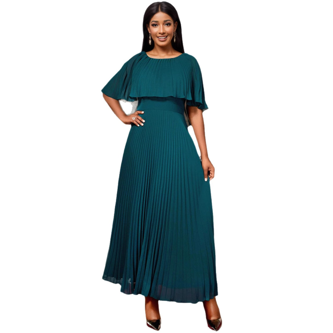 Damer Elegant Plisserad Maxi Klänning med Flödande Ärmar Mirla-Eva Jonsson