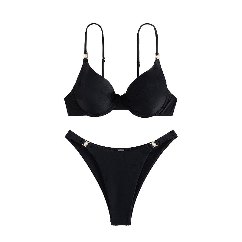 Damen Push-Up Bikini mit modischem Gold-Detail Echo Archiv