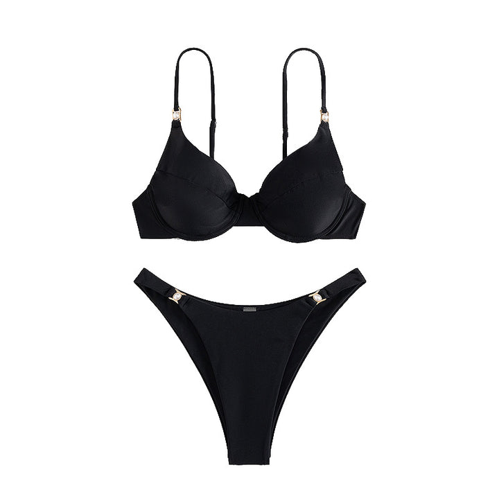 Damen Push-Up Bikini mit modischem Gold-Detail Echo Archiv