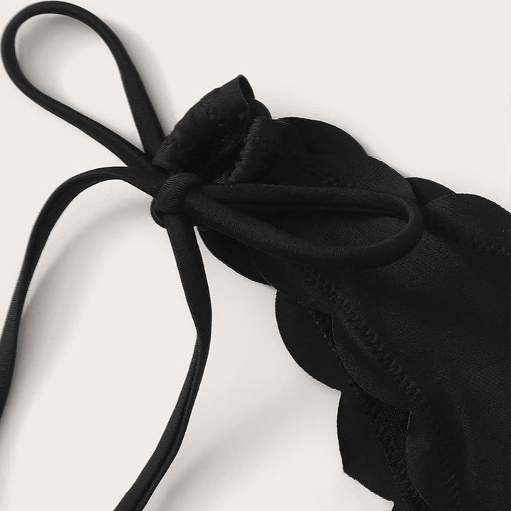 Damen Bandeau-Bikini mit modischem Tiermotiv und Bindedetails Echo Archiv