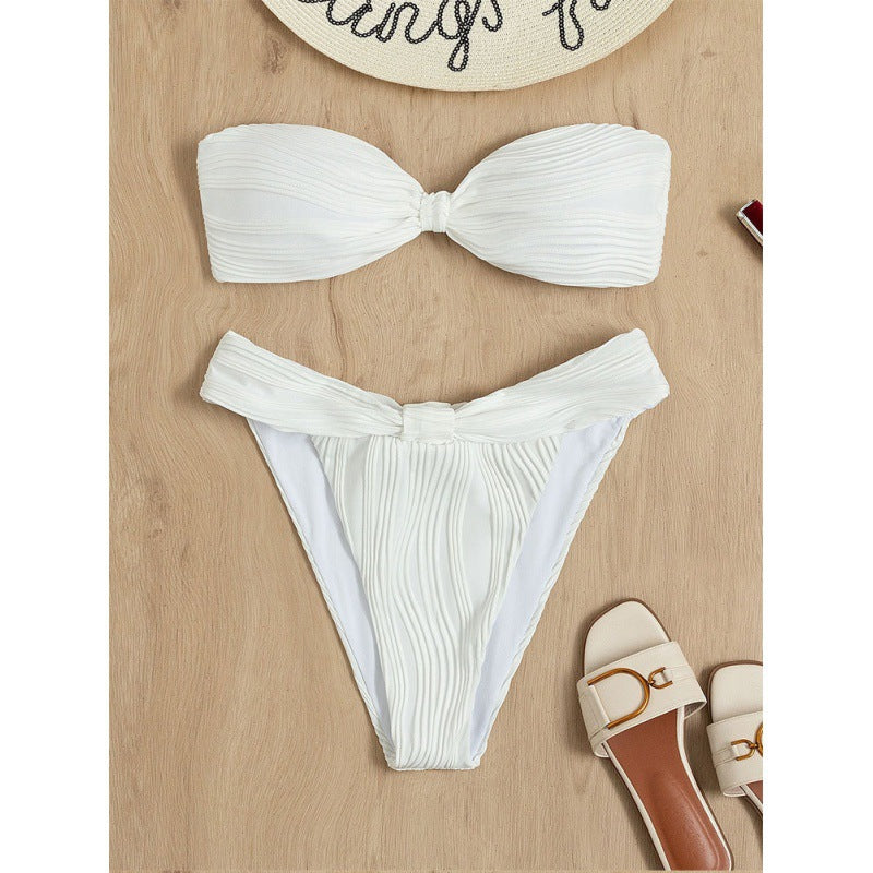 Damen Bandeau-Bikini mit raffiniertem Wickeldetail Echo Archiv