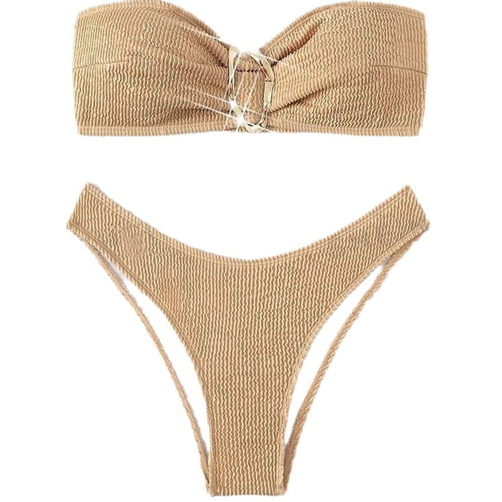 Damen Bandeau-Bikini mit modischem Knotendesign und elegantem Ringdetail Echo Archiv