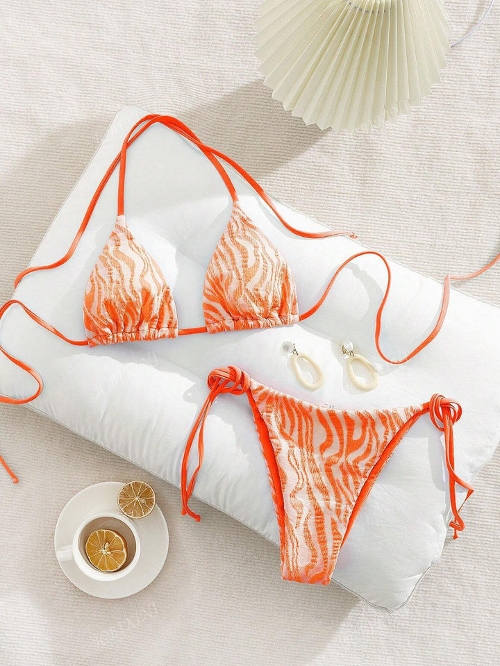 Damen Triangel-Bikini mit stilvollen Knotendetails Echo Archiv