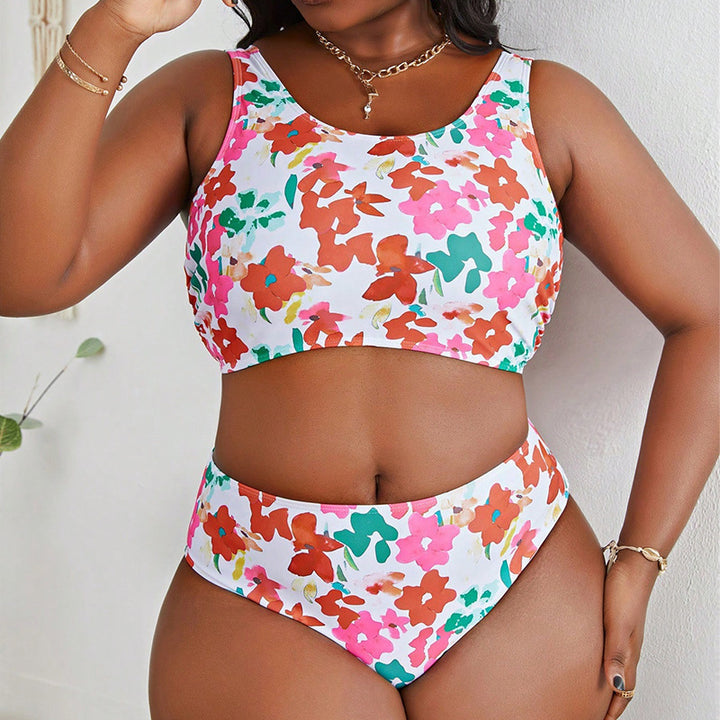 Damen Bikini-Set mit modischem Crop-Top und hochgeschnittenem Unterteil Echo Archiv