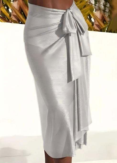 Damen Wickelrock mit eleganter Schleifenapplikation Echo Archiv