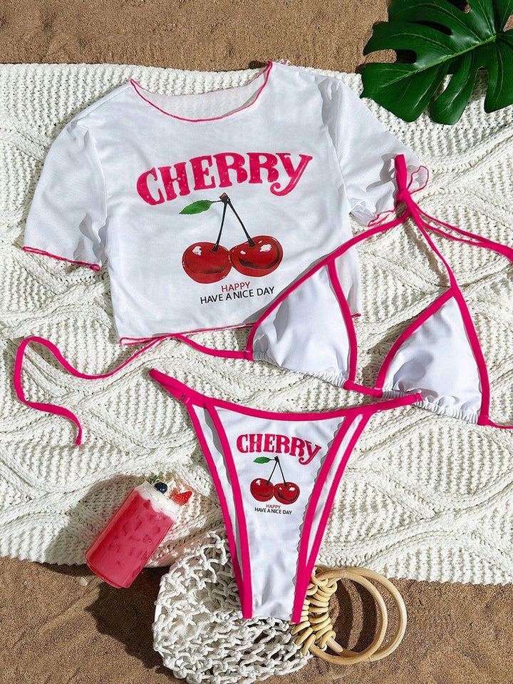 Damen Bikini-Set mit kreativem grafischen Design Echo Archiv