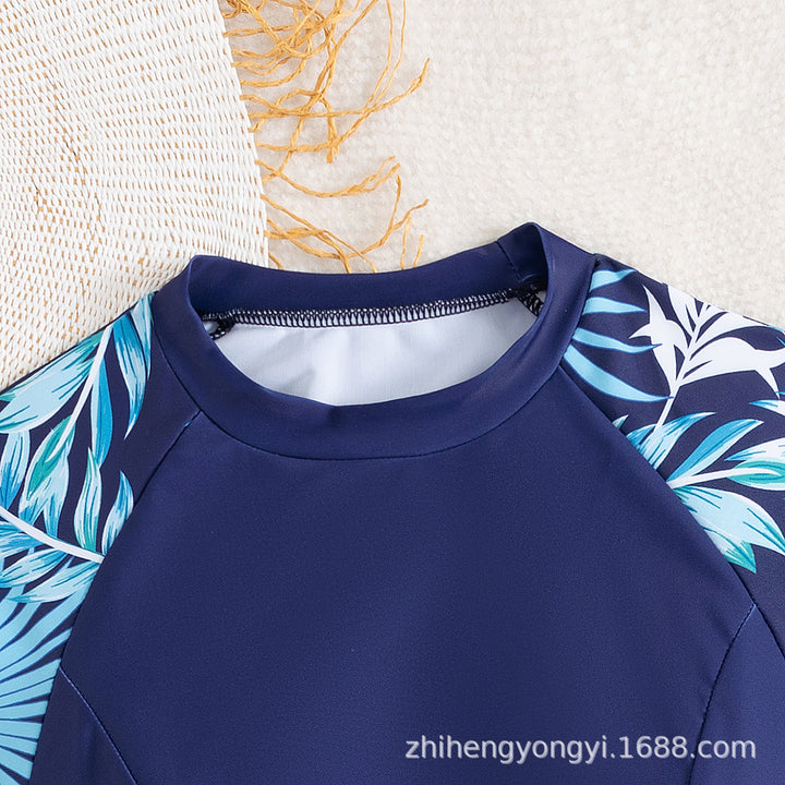 Damen Surfanzug mit langem Arm und stylishen Pflanzenmotiven Echo Archiv
