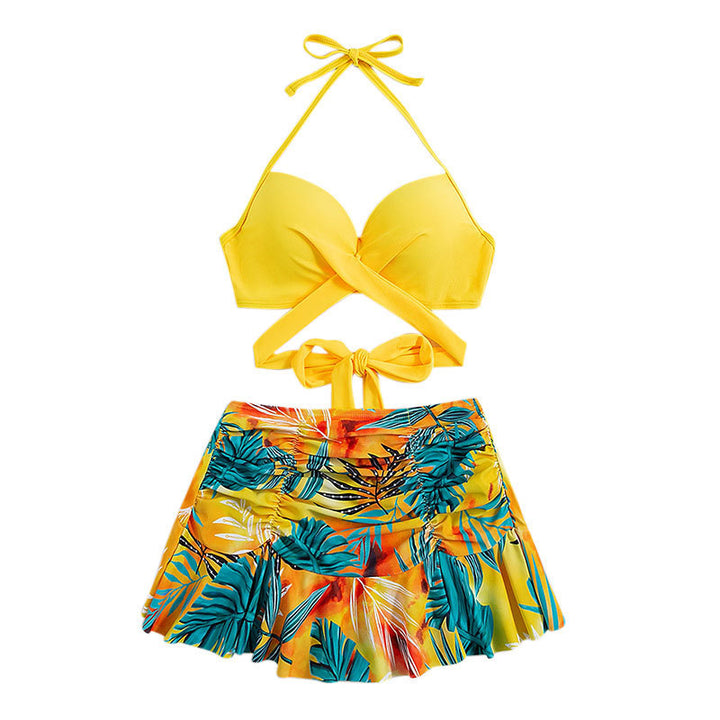 Damen Bikini-Set mit Rüschenrock und verstellbaren Trägern Echo Archiv