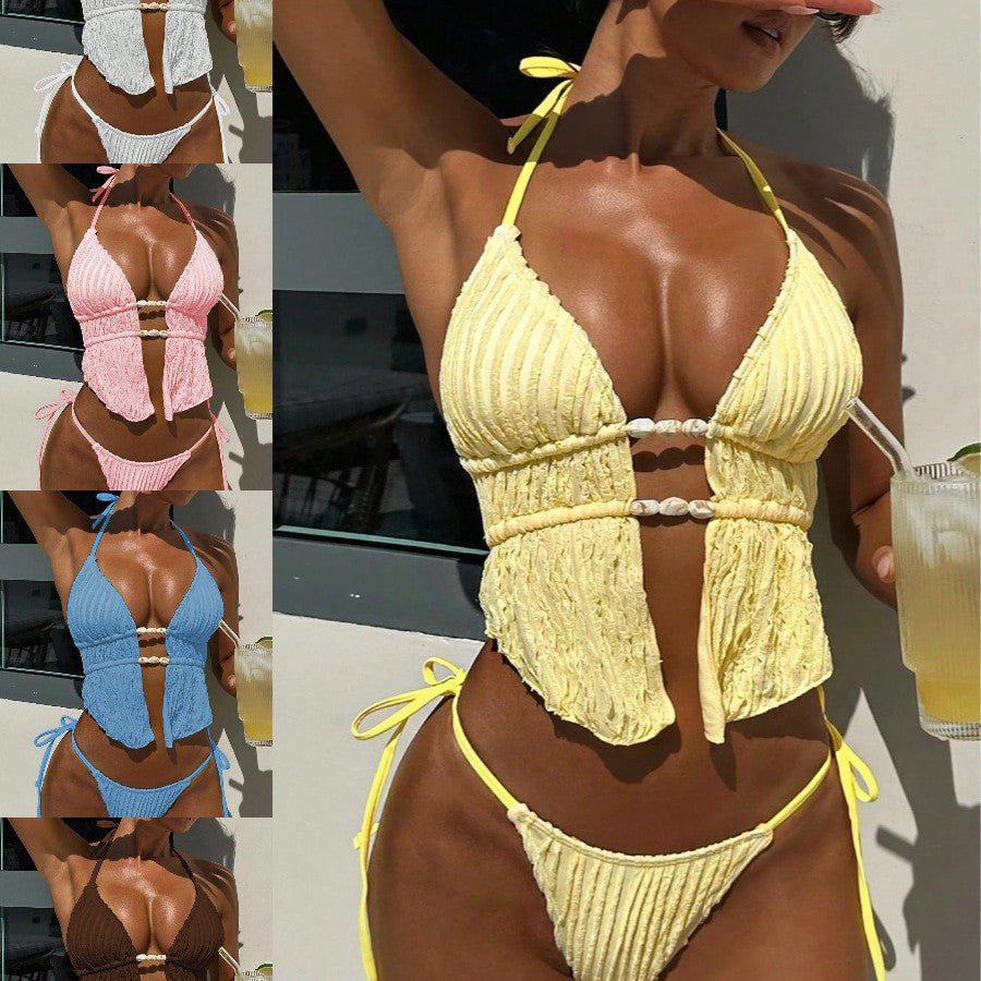 Damen Rüschenbikini mit Perlenakzenten Echo Archiv