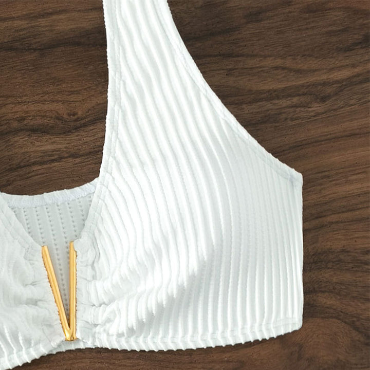 Damer Högmidjad Bikini-set med elegant struktur Mirla-Eva Jonsson