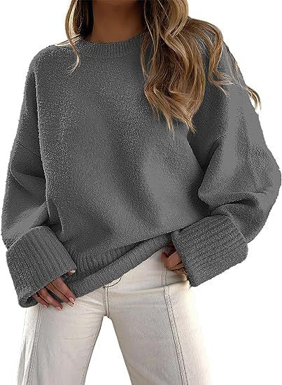 Damer bekväm oversized tröja med strukturerad fleece Eva Jonsson