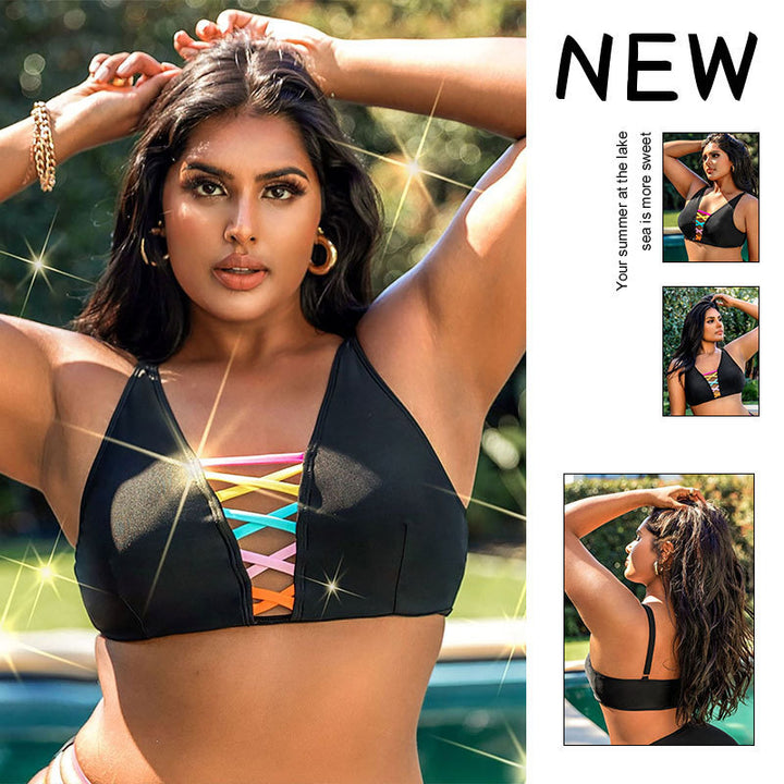 Damen Bikinioberteil mit buntem Schnürdesign Echo Archiv