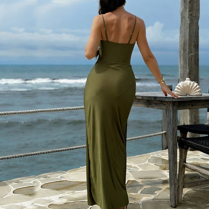 Damen One-Piece Badeanzug mit elegantem Wickelrock Echo Archiv