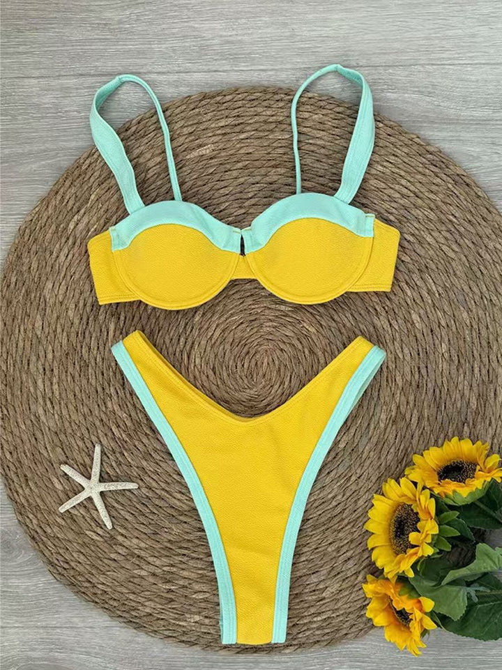 Damen Push-Up-Bikini mit kontrastierenden Akzenten Echo Archiv