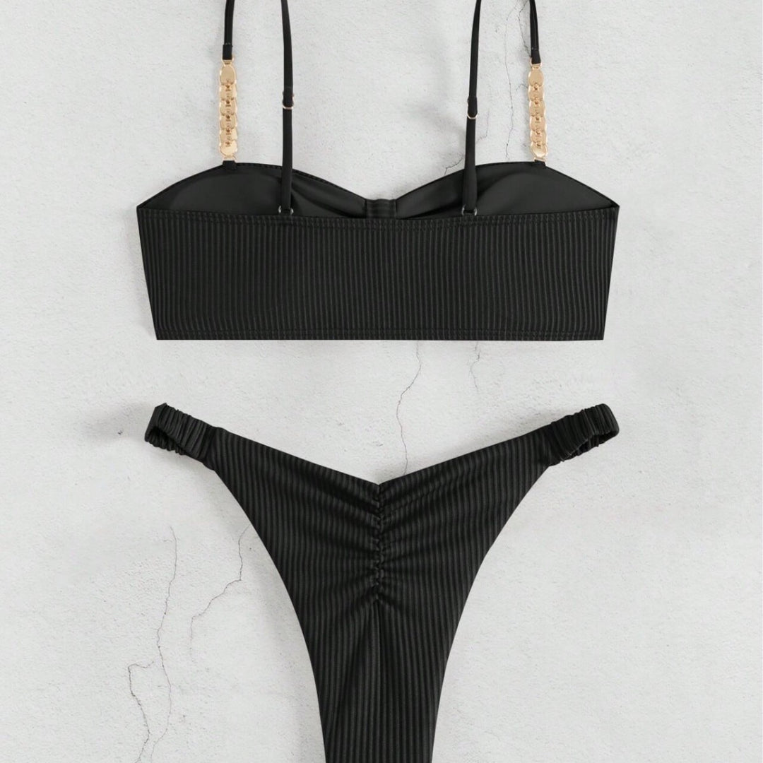 Damen Bustier-Bikini mit elegantem Schleifen-Design und modischen Akzenten Echo Archiv