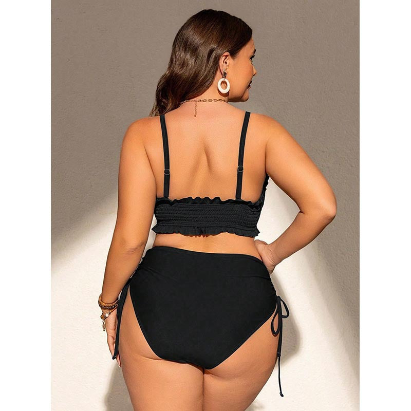 Damen Bandeau-Bikini-Set mit Rüschen und verstellbarem Höschen Echo Archiv