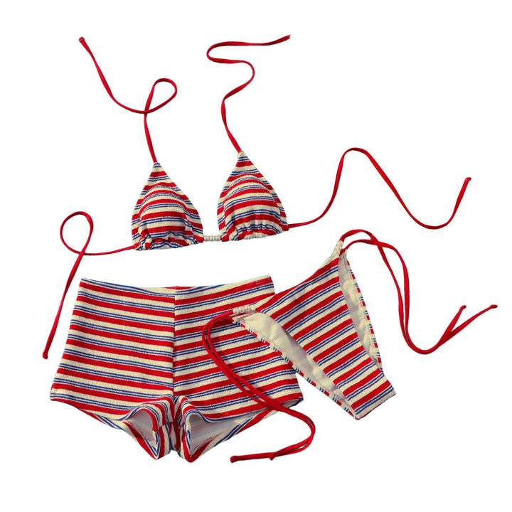 Damen Strand-Bikini-Set mit charmantem Streifenmuster Echo Archiv