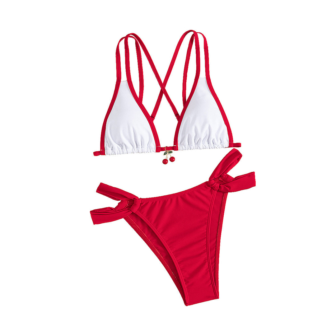 Damen Triangel-Bikini mit modischen Knoten und verspielten Details Echo Archiv