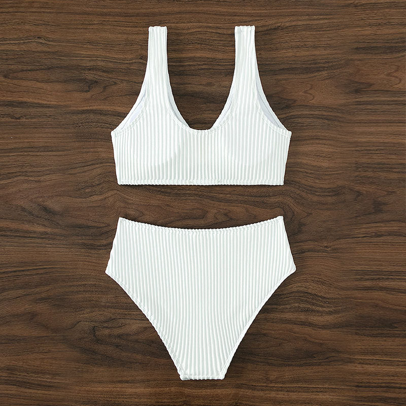 Damer Högmidjad Bikini-set med elegant struktur Mirla-Eva Jonsson