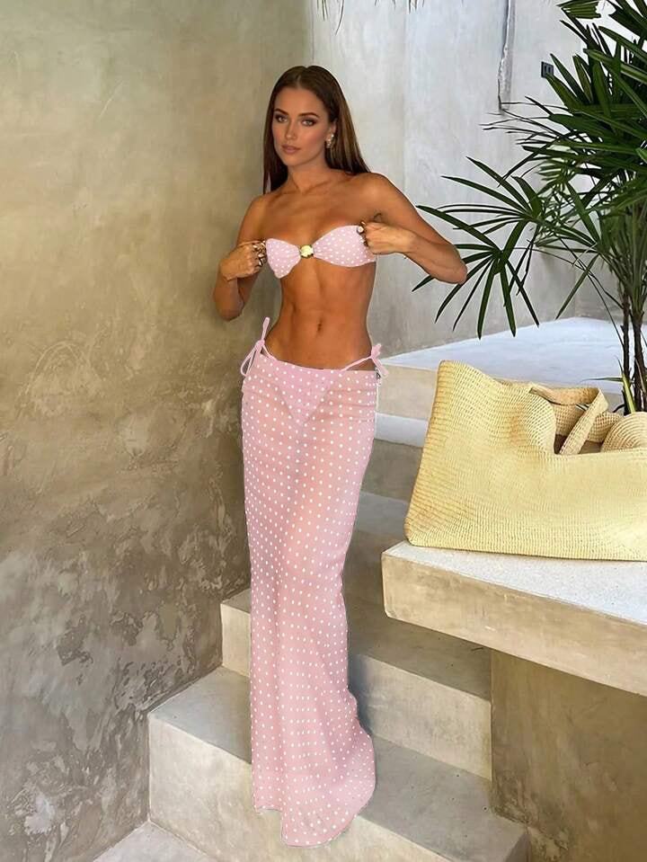 Damen Bandeau-Bikini mit modischer Schnittführung Echo Archiv