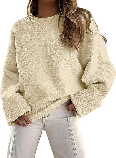 Damer bekväm oversized tröja med strukturerad fleece Eva Jonsson