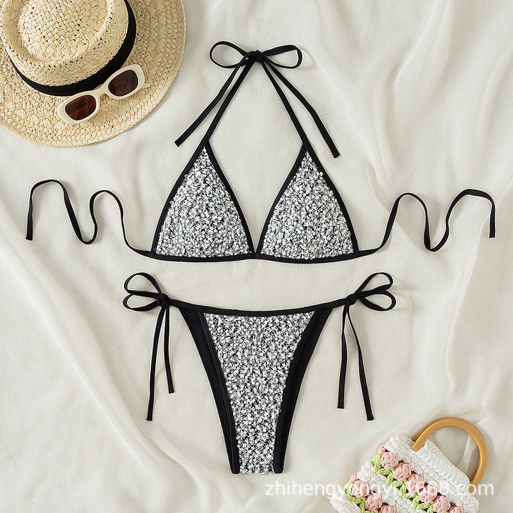 Damen Triangel-Bikini mit funkelndem Detail Echo Archiv