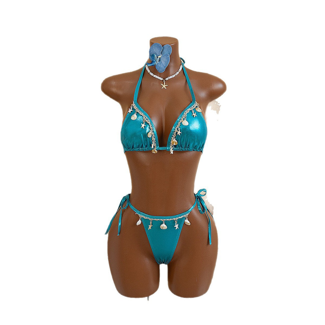 Damen Triangel-Bikini mit stilvollen Muschelverzierungen Echo Archiv