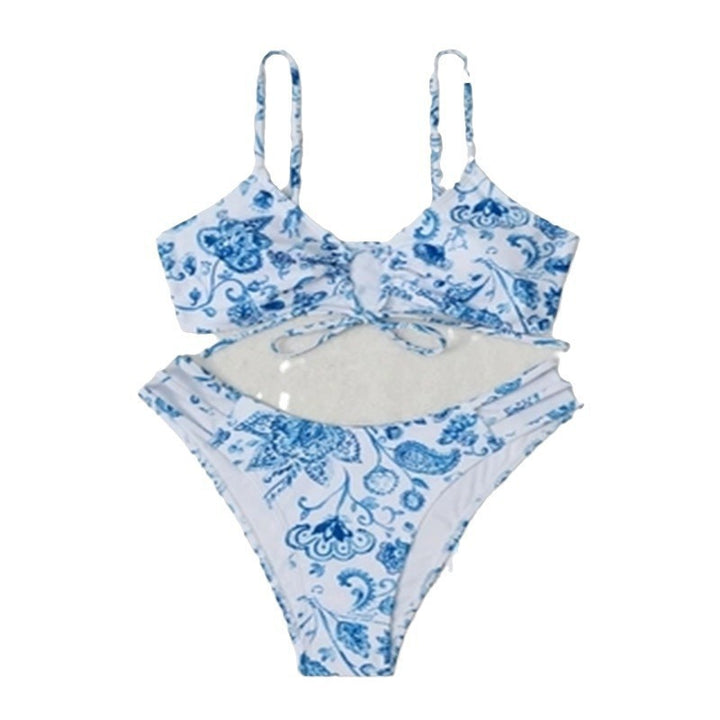 Damen Bikini-Set mit floralem Design und raffinierter Schnürung Echo Archiv