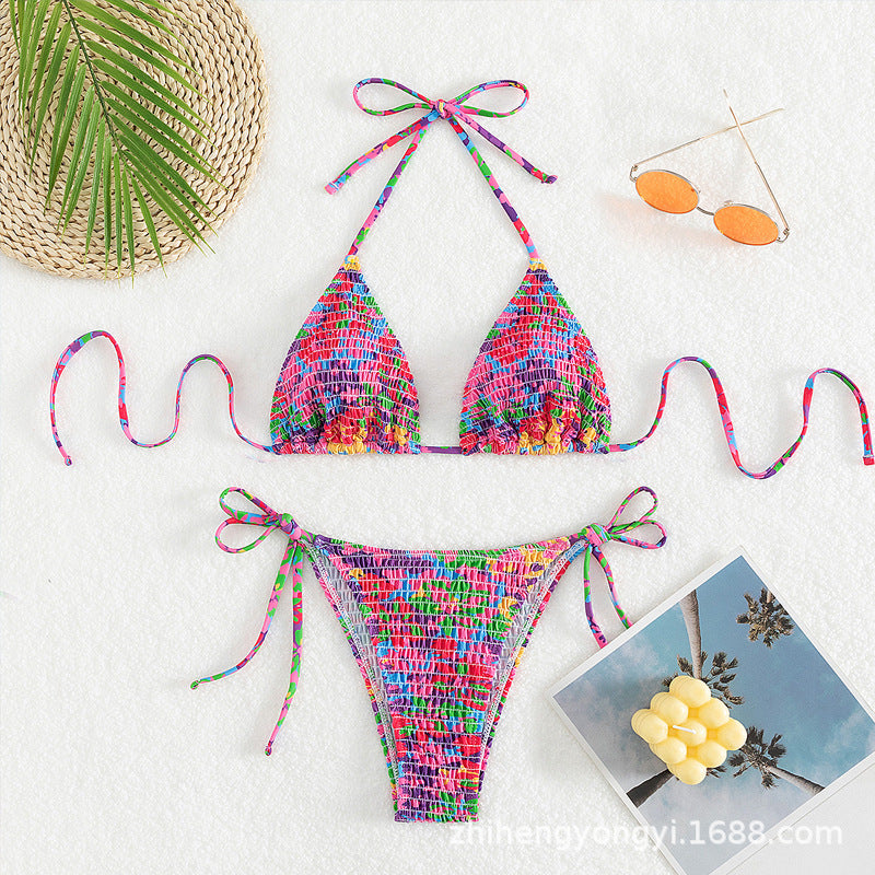 Damen Bunte Triangle-Bikini Echo Archiv