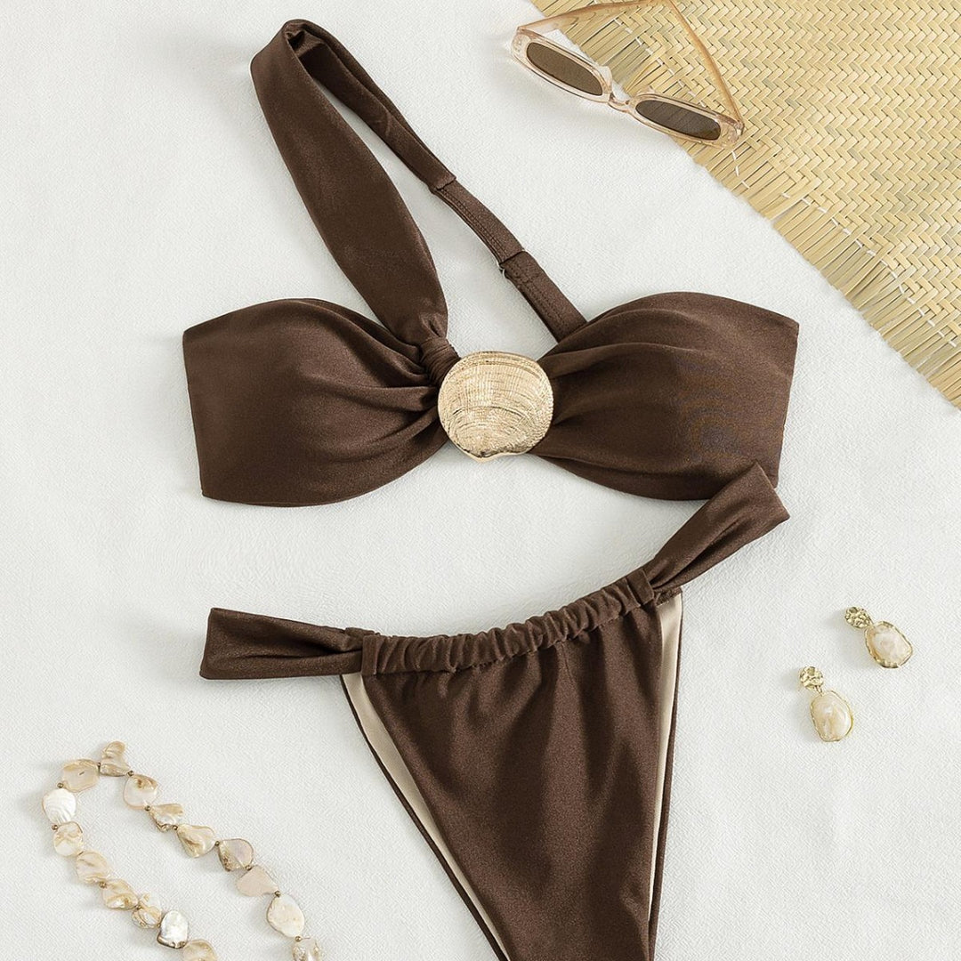 Damen Bandeau-Bikini mit schickem Schmuckdetail Echo Archiv