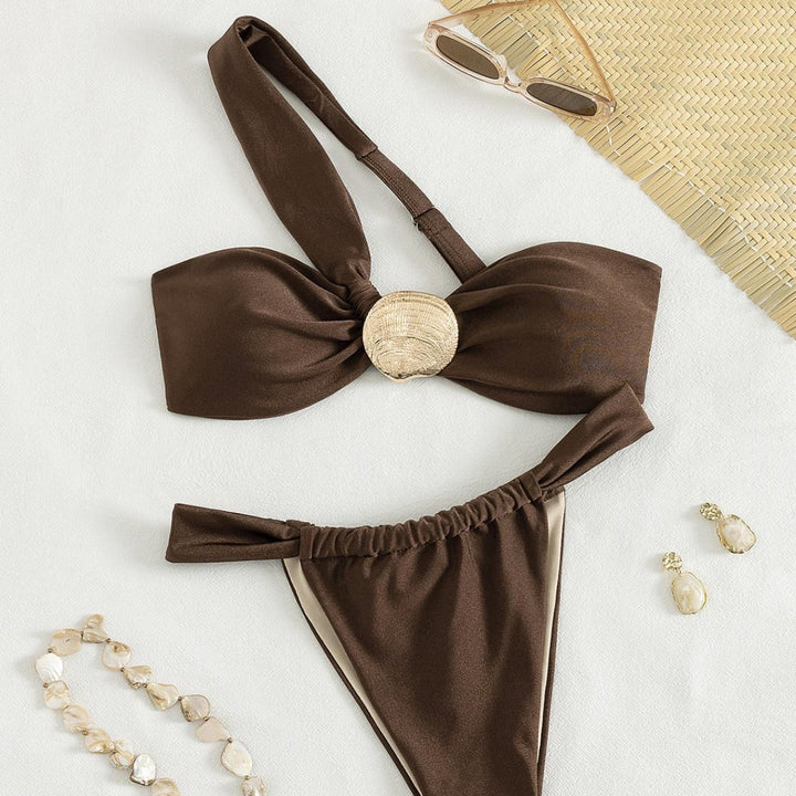 Damen Bandeau-Bikini mit schickem Schmuckdetail Echo Archiv