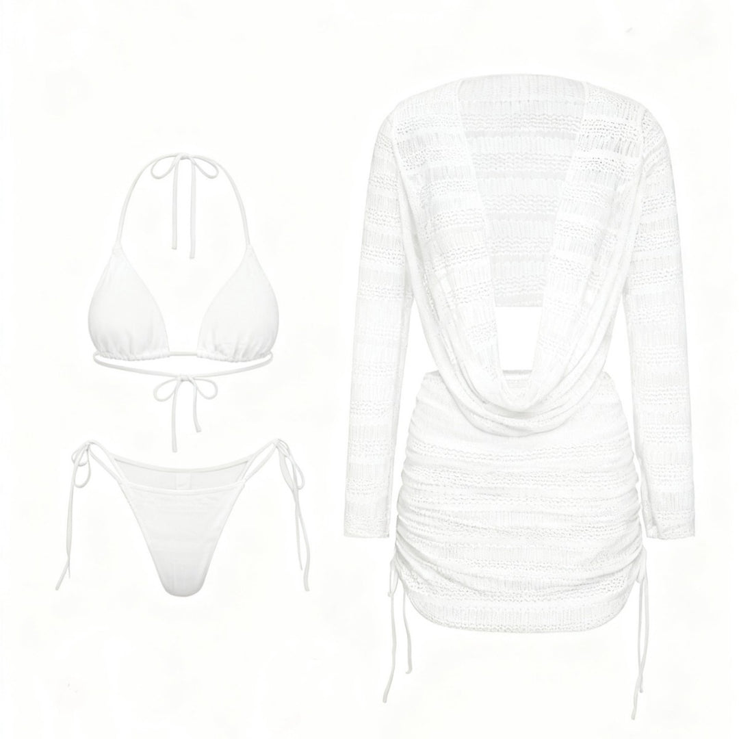 Damen Strandkleid mit modernem Schnitt und verstellbaren Raffung Echo Archiv
