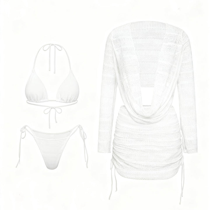 Damen Strandkleid mit modernem Schnitt und verstellbaren Raffung Echo Archiv