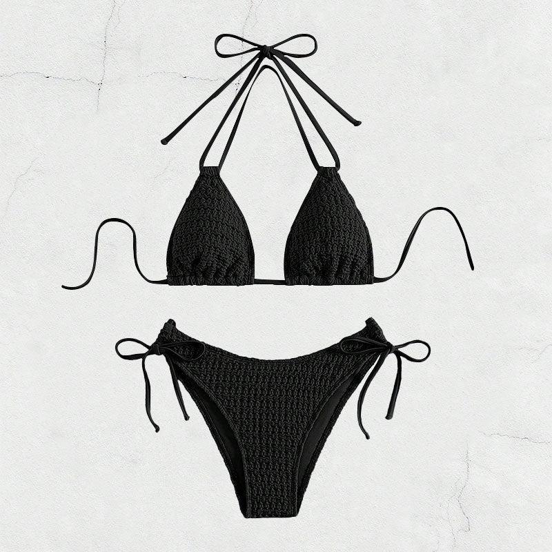 Damen Crochet-Bikini-Set mit verspielten Schleifendetails Echo Archiv
