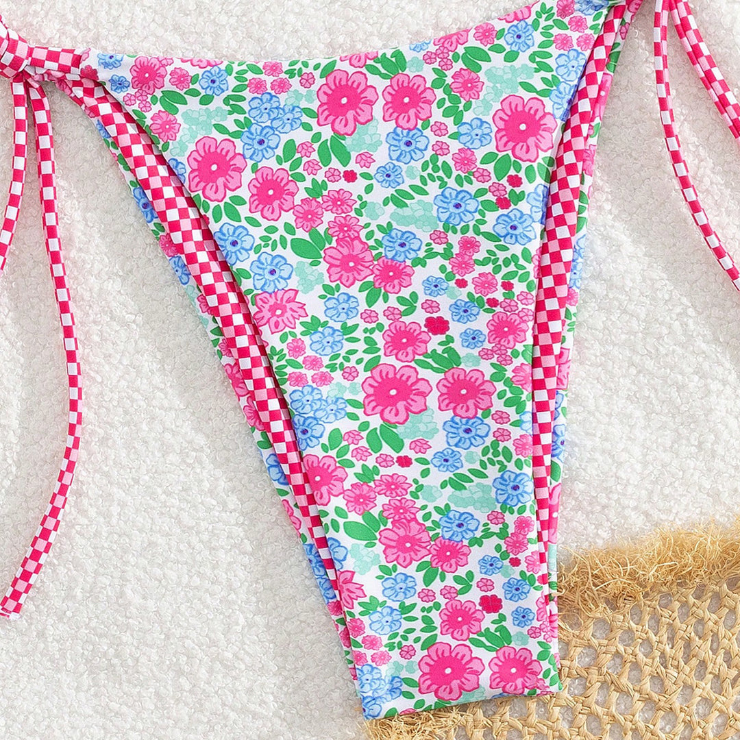 Damen Floral Bikini mit verstellbaren Bindegurten Echo Archiv