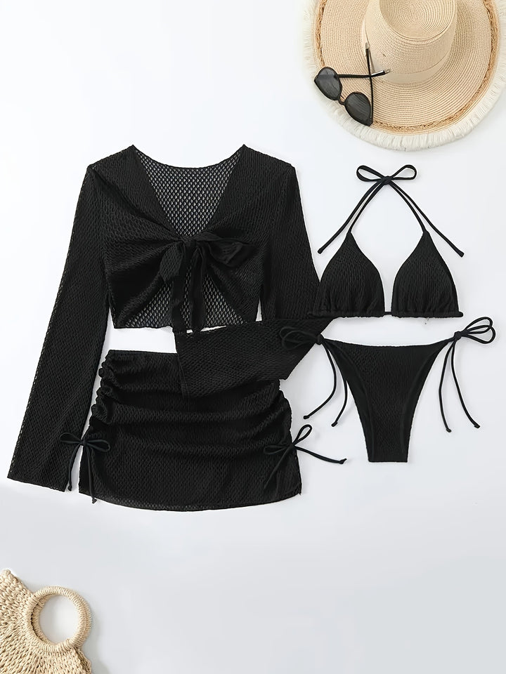 Damen luftiger Netz-Bikini mit sportlichem Cover-Up Echo Archiv
