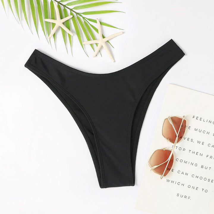 Damen Bikini-Höschen mit hohem Beinausschnitt und regulierbaren Seitenbändern Echo Archiv