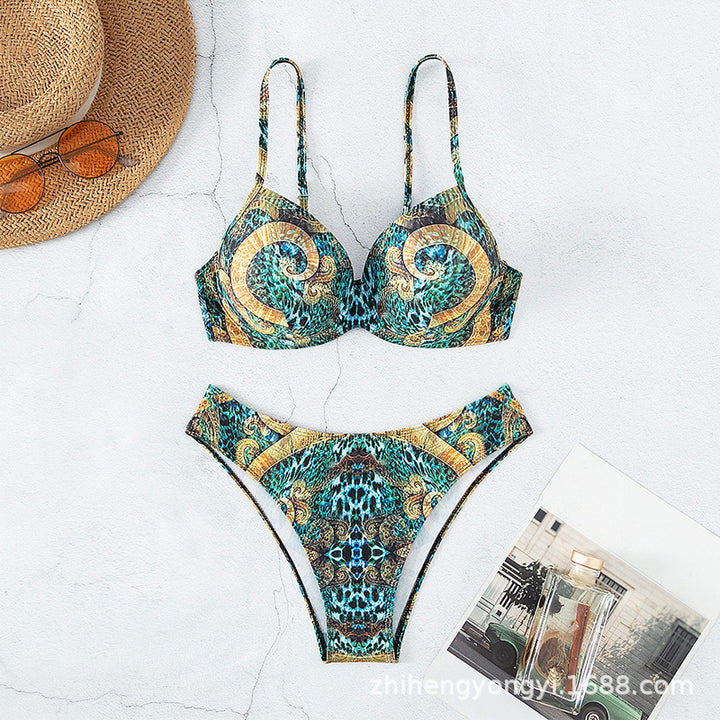 Damen Designer-Bikini mit elegantem Tiermuster Echo Archiv