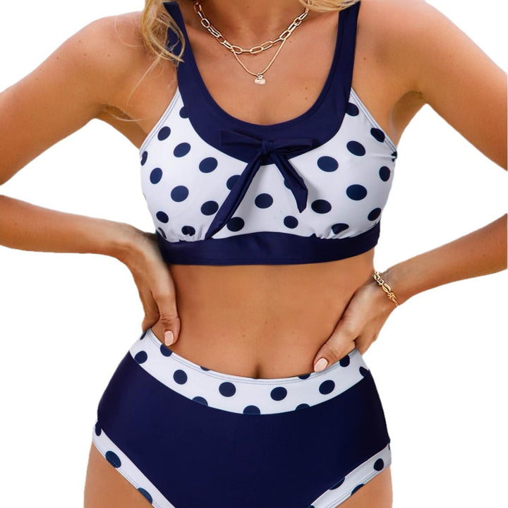 Damen Hochtaillierter Bikini mit modischem Punktemuster Echo Archiv