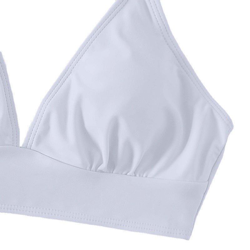 Dame triangel-bikiniöverdel med lekfulla volanger-Eva Jonsson