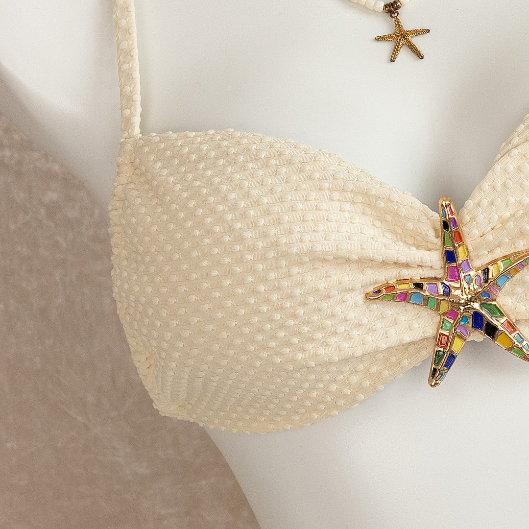 Damen Bikini mit glitzerndem Sternenmotiv und verstellbaren Bändern Echo Archiv