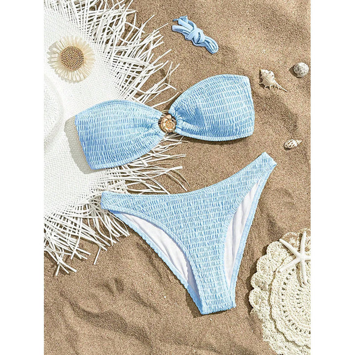 Damen Bandeau-Bikini mit raffiniertem Raffung-Design Echo Archiv